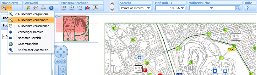 Werkzeuggruppen im WebOffice html Client