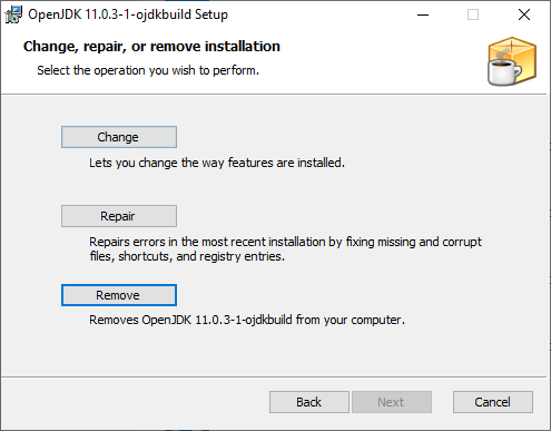 Starten des Setup Wizards zur Deinstallation Starten des Setup Wizards zur Deinstallation