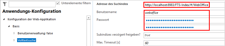 Überprüfung der Einstellugnen in der WebOffice Anwendungskonfigruation Überprüfung der Einstellugnen in der WebOffice Anwendungskonfigruation