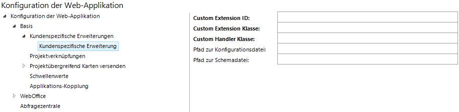 Kundenspezifische Erweiterungen Konfiguration Kundenspezifische Erweiterungen Konfiguration