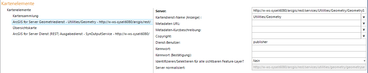ArcGIS Server Geometrie-Service Konfiguration ArcGIS Server Geometrie-Service Konfiguration