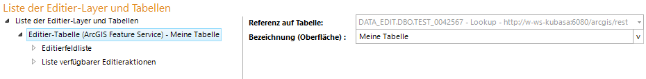 Konfiguration einer Editier-Tabelle Konfiguration einer Editier-Tabelle
