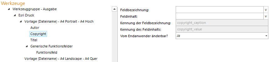 Konfiguration Copyright
