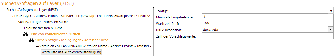 Konfiguration Werteliste mit Auto-Vervollständigung Konfiguration Werteliste mit Auto-Vervollständigung