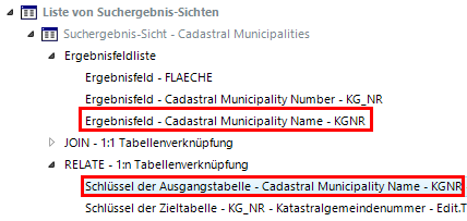 Ergebnisfeld der Ausgangstabelle/Layer