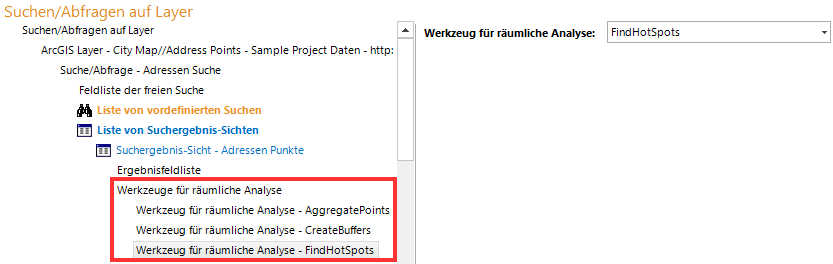Definition der Werkzeuge zur räumlichen Analyse (Spatial Analysis) Definition der Werkzeuge zur räumlichen Analyse (Spatial Analysis)
