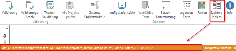 Schritte zur Erzeugung einer txt-Datei, die Suchfelder ohne attributive Indices auflistet Schritte zur Erzeugung einer txt-Datei, die Suchfelder ohne attributive Indices auflistet
