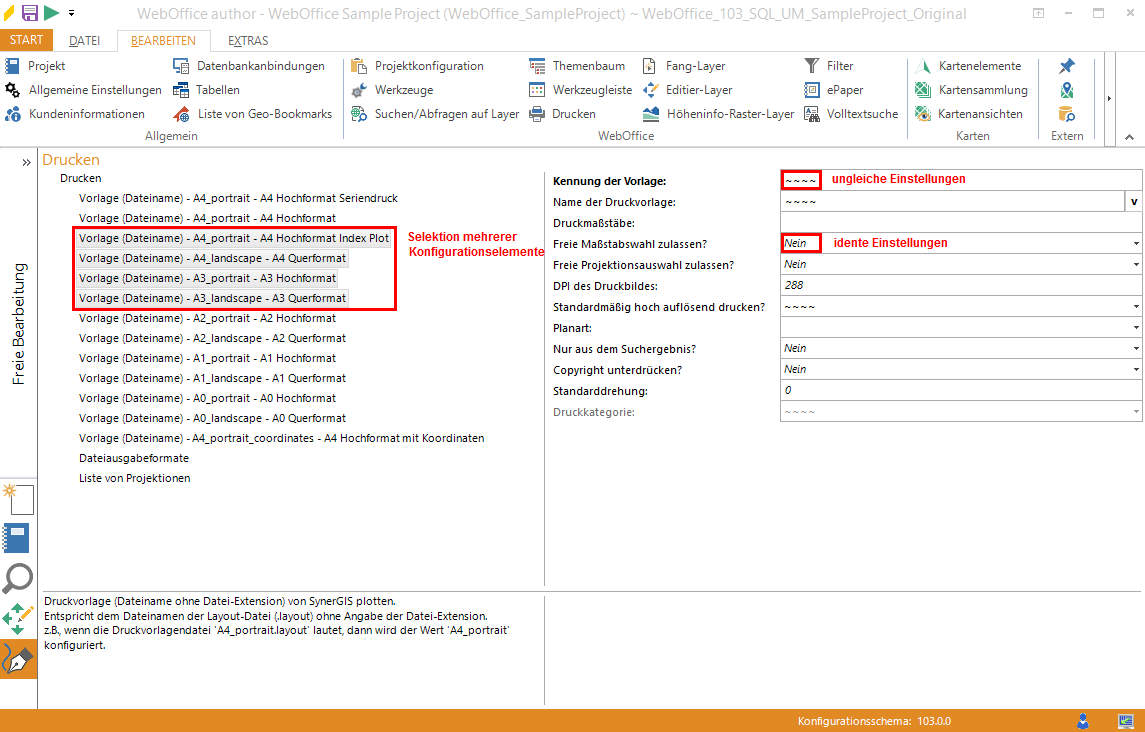 Mehrfacheditieren im generischen Bearbeitungsmodus (Freie Bearbeitung)