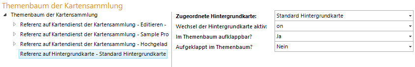 Konfiguration Referenz auf Hintergrundkarte Konfiguration Referenz auf Hintergrundkarte