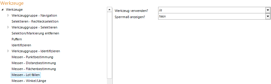 Konfiguration Messen - Lot fällen Konfiguration Messen - Lot fällen