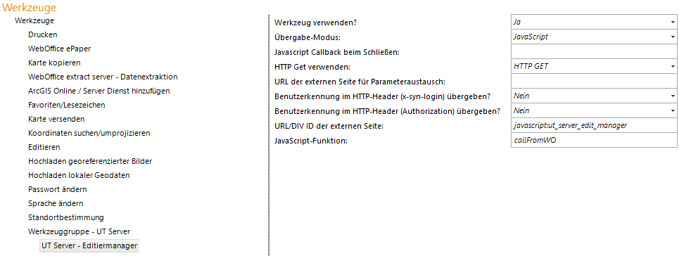 Konfiguration - UT Server - Editiermanager Konfiguration - UT Server - Editiermanager