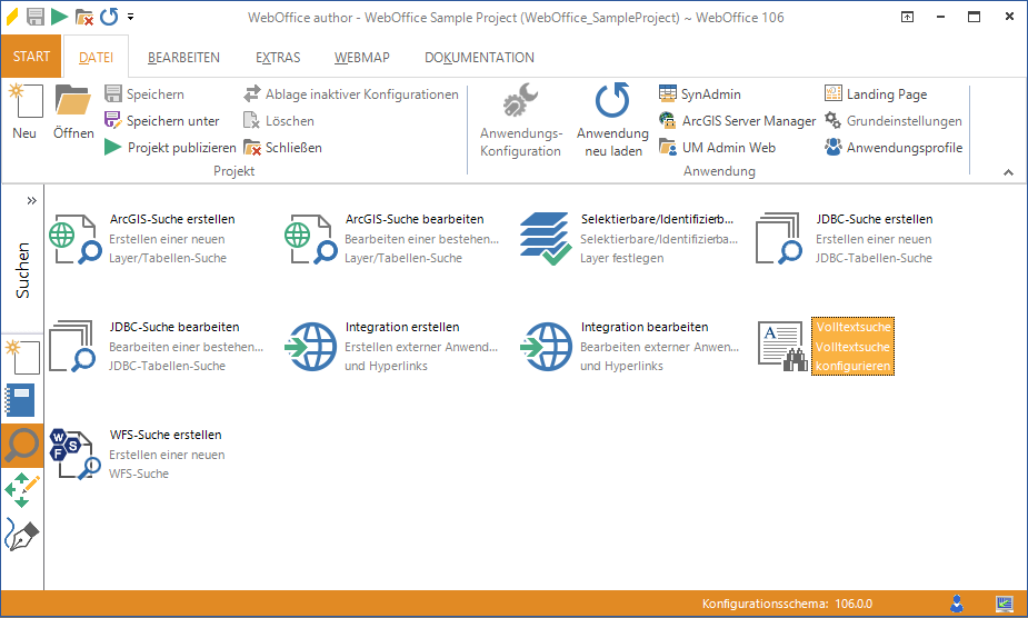 Starten des Assistenten für die Volltextsuche Starten des Assistenten für die Volltextsuche