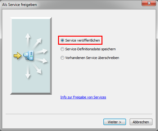 Als Service veröffentlichen Als Service veröffentlichen