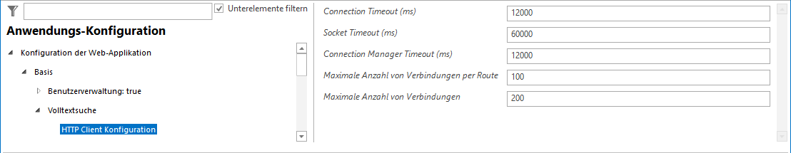 HTTP Client Konfiguration - Konfiguration HTTP Client Konfiguration - Konfiguration