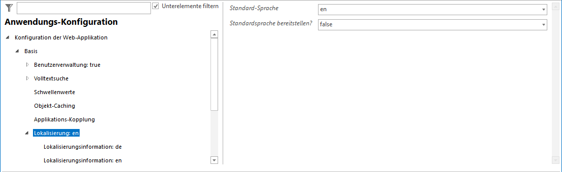 Konfiguration Lokalisierung Konfiguration Lokalisierung