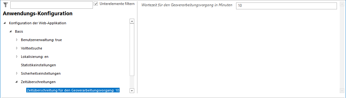 Konfiguration - Zeitüberschreitung für Geoverarbeitungsvorgang Konfiguration - Zeitüberschreitung für Geoverarbeitungsvorgang