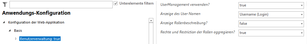 Konfiguration der Benutzerverwaltung Konfiguration der Benutzerverwaltung