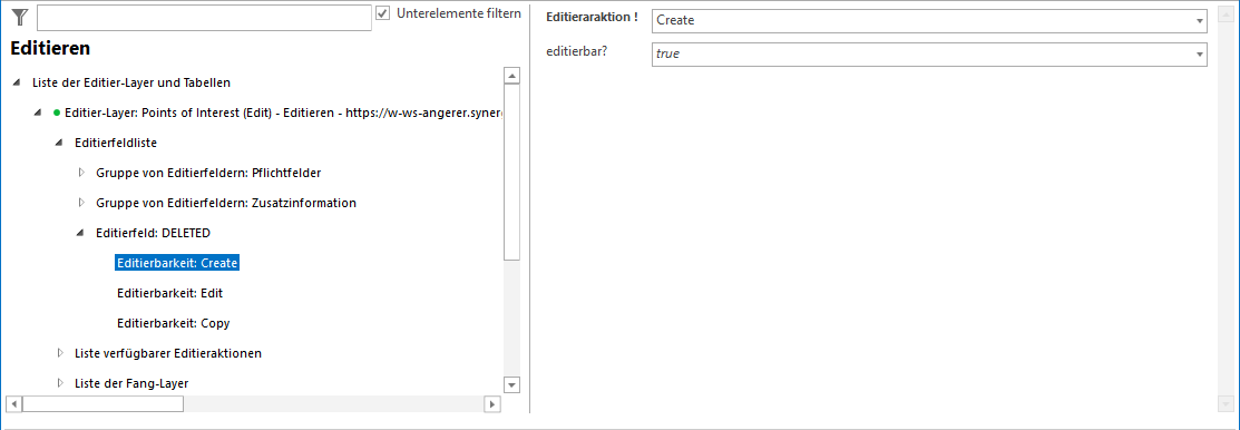 Editierbarkeit von Feldern (read-only) Editierbarkeit von Feldern (read-only)