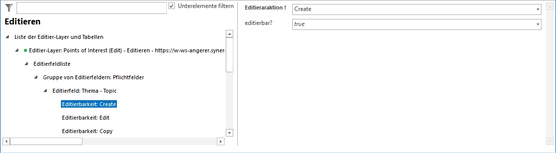 Editierbarkeit von Feldern (read-only) Editierbarkeit von Feldern (read-only)