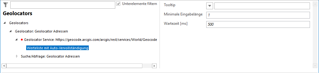 Geolocator Service - Werteliste mit Auto-Vervollständigung Geolocator Service - Werteliste mit Auto-Vervollständigung