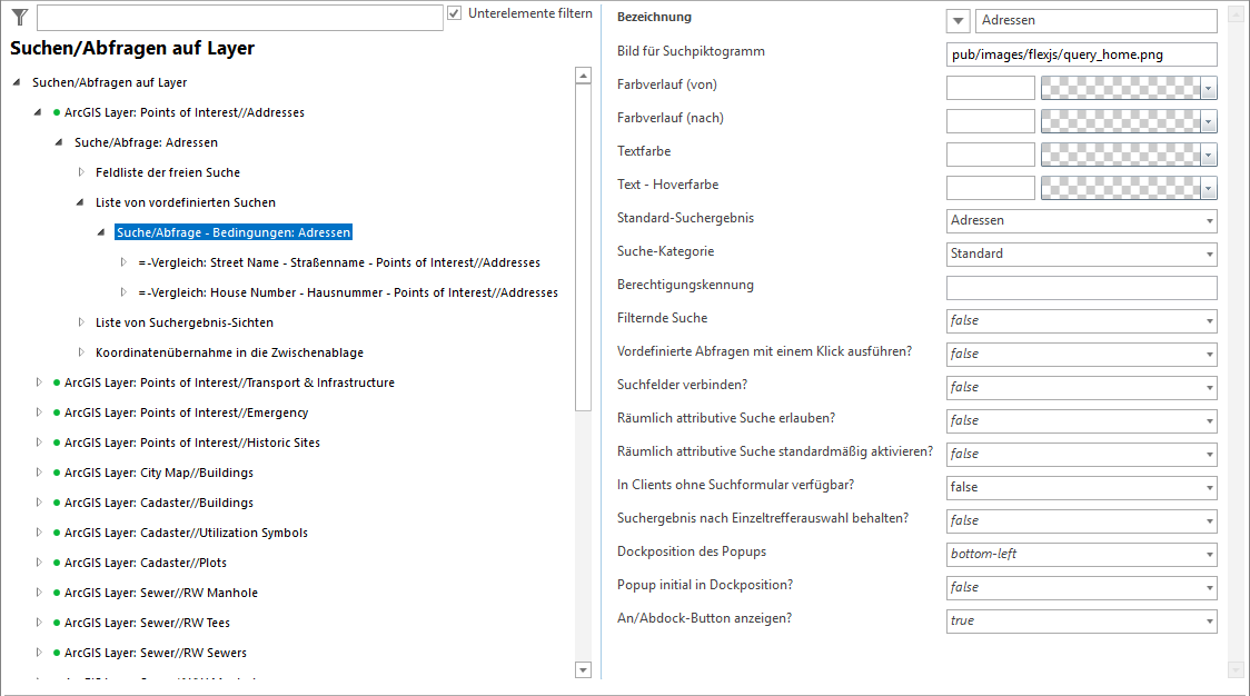Konfiguration Suche/Abfrage - Bedingungen Konfiguration Suche/Abfrage - Bedingungen