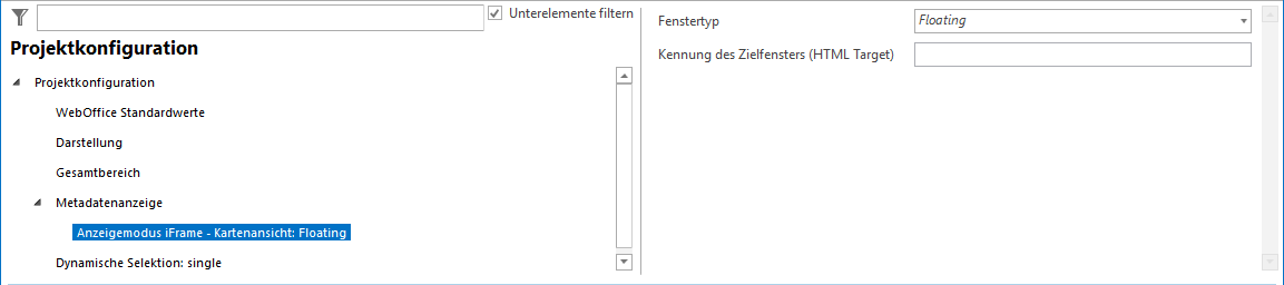 Anzeigemodus IFrame Konfiguration Anzeigemodus IFrame Konfiguration