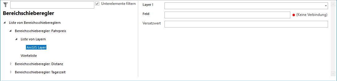 Konfiguration einer Liste von Layern