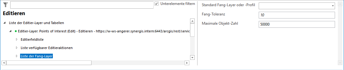 Fang-Layer Konfiguration mit Editier-Layer Fang-Layer Konfiguration mit Editier-Layer
