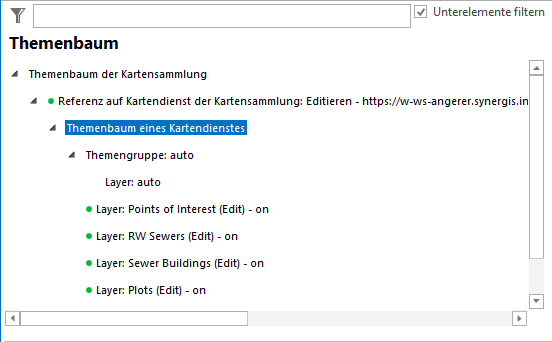 Konfiguration Themenbaum eines Kartendienstes Konfiguration Themenbaum eines Kartendienstes