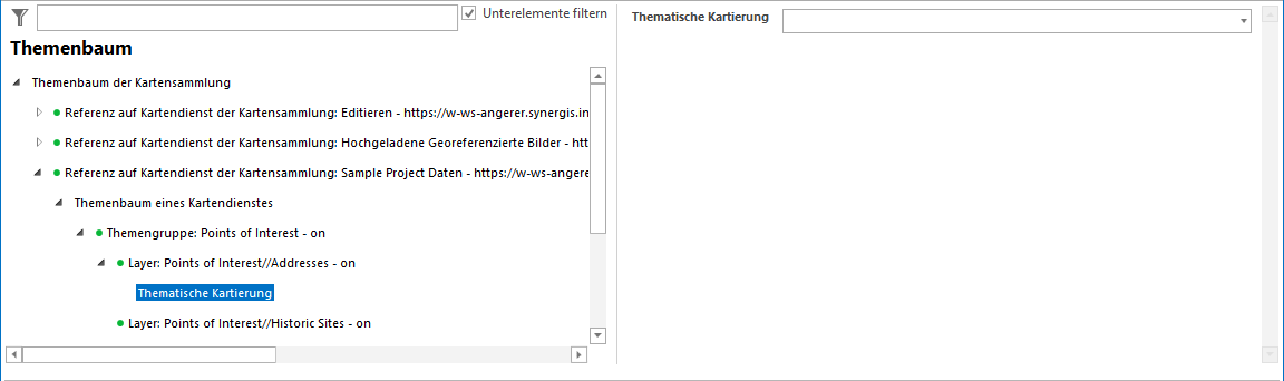 Konfiguration Thematische Kartierung