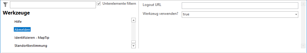 Abmelden Werkzeug Konfiguration Abmelden Werkzeug Konfiguration