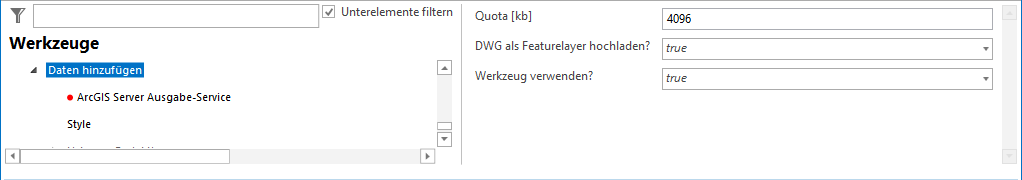 Hochladen lokaler Geodaten Konfiguration Hochladen lokaler Geodaten Konfiguration