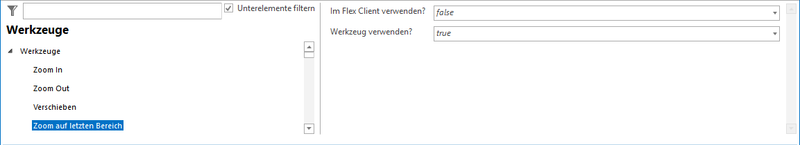 Konfiguration Zoom auf letzten Bereich Konfiguration Zoom auf letzten Bereich