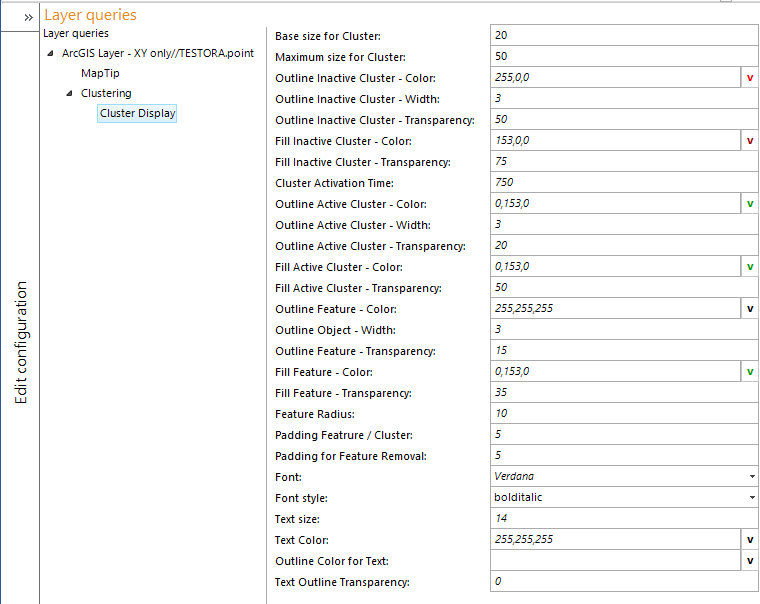 Clustering configuration Clustering configuration