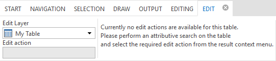 Special case if the edit action "Create" has not been configured