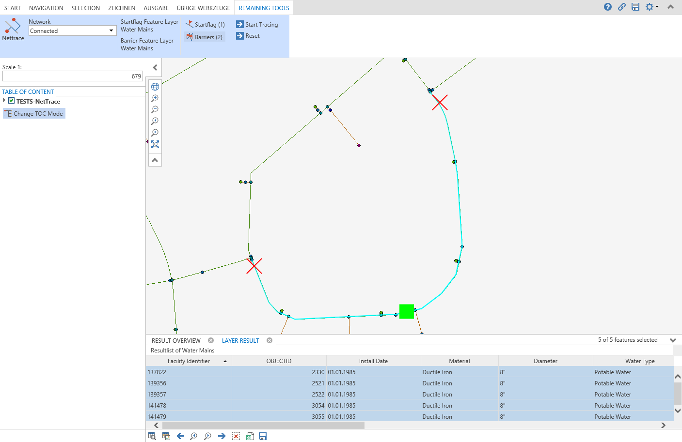 Netzverfolgung im WebOffice core Client Netzverfolgung im WebOffice core Client