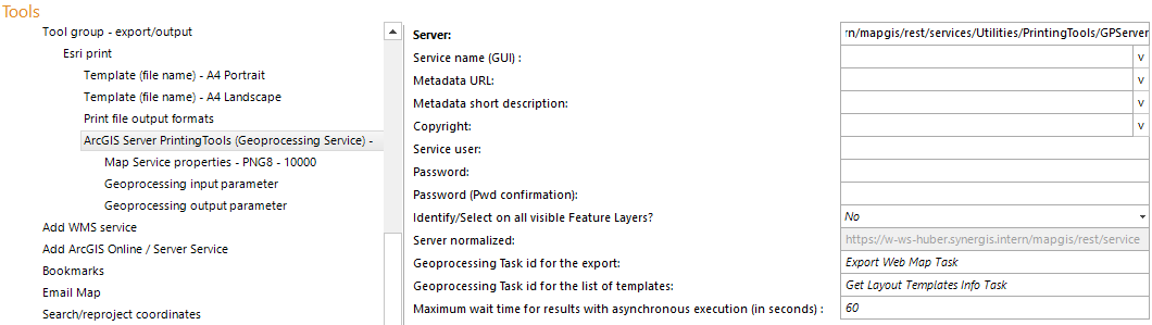 ArcGIS Server PrintingTools configuration