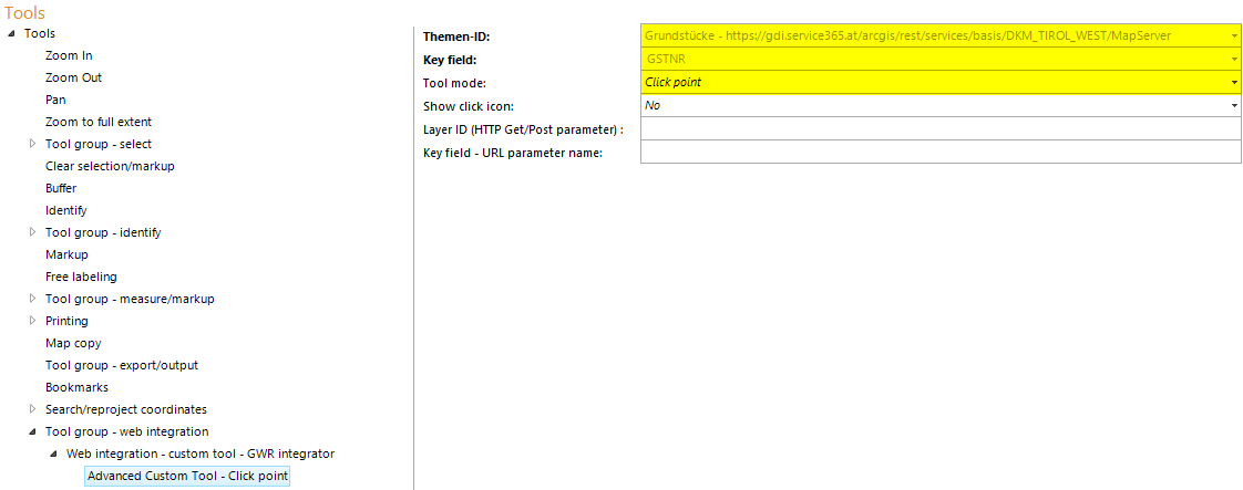 GWR integrator Advanced Custom Tool