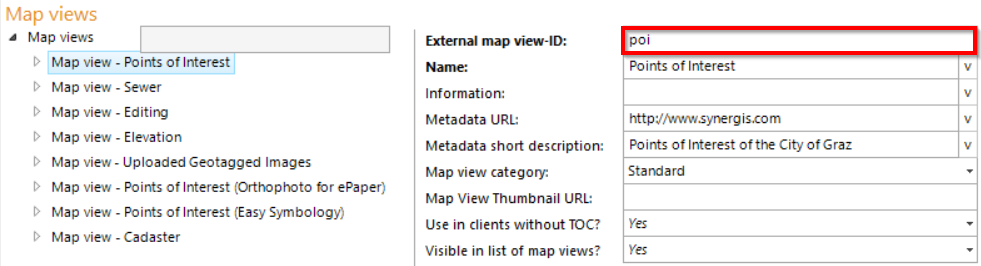 map views - External map view-ID map views - External map view-ID