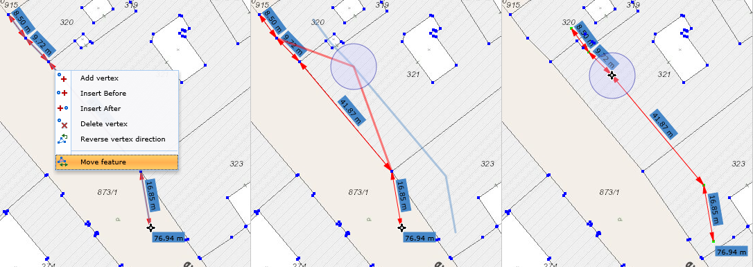 Move a feature while measuring in the WebOffice html client Move a feature while measuring in the WebOffice html client