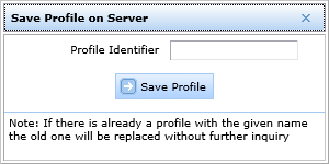 Save profile on server