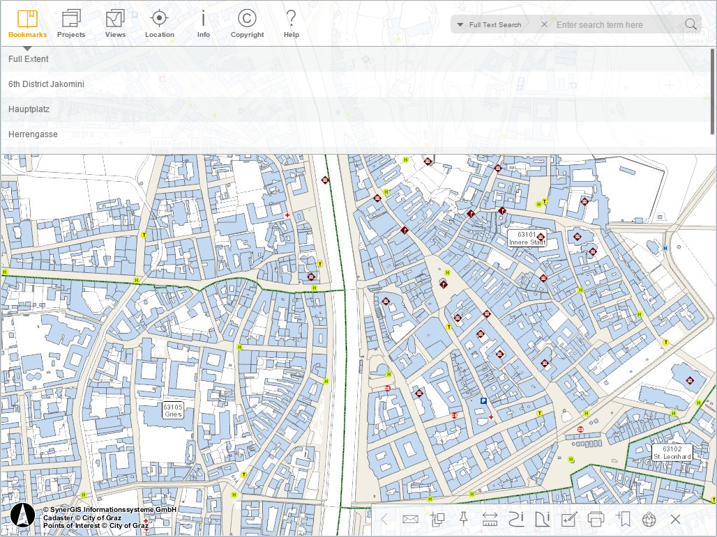 Bookmarks in the mobile client - tablet mode Bookmarks in the mobile client - tablet mode