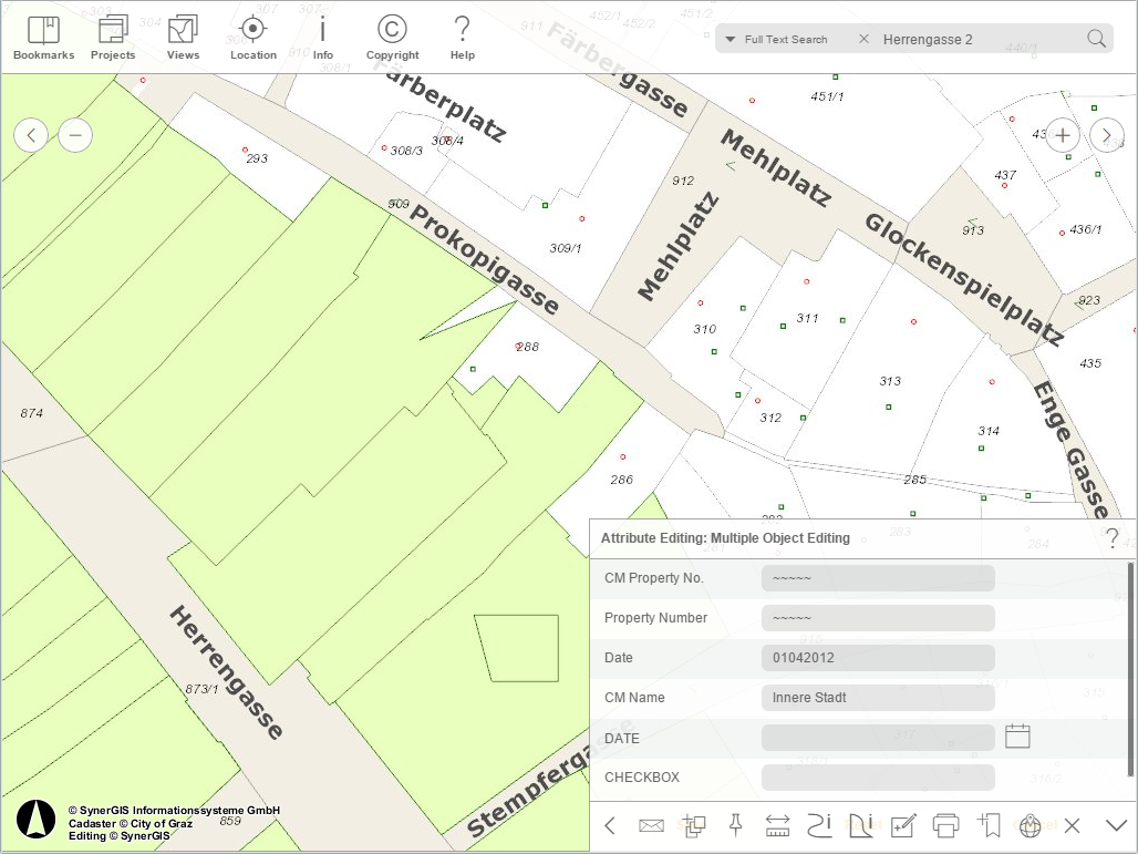 Multiple Object Editing in the WebOffice mobile client - tablet mode