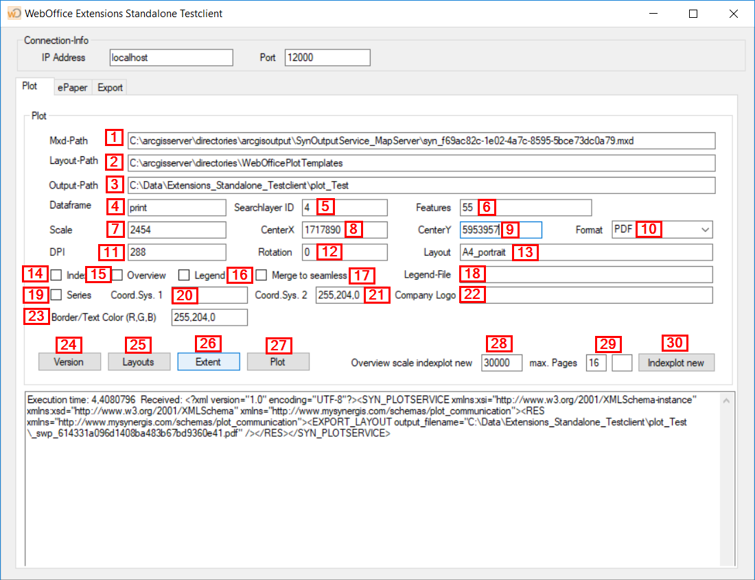 Creating a test print from the Standalone Testclient&nbsp;