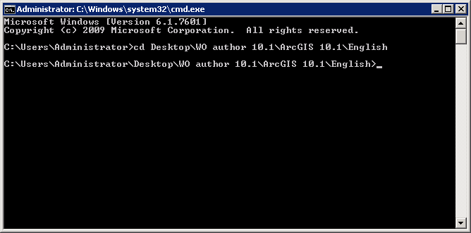 Navigate to the folder that contains the .msi file