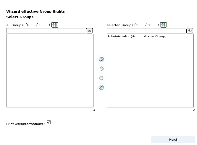 UserManagement Admin Web - select groups for effective group rights UserManagement Admin Web - select groups for effective group rights