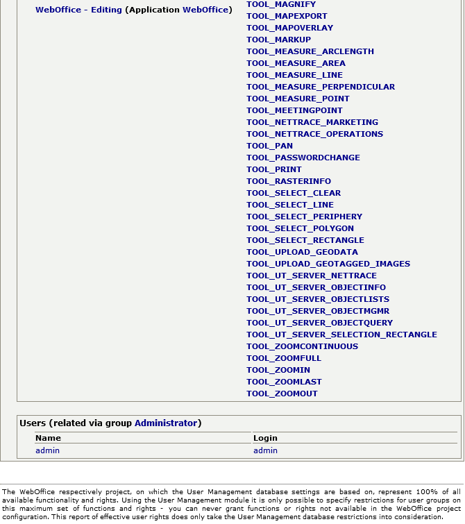 UserManagement Admin Web - report for effective group rights UserManagement Admin Web - report for effective group rights