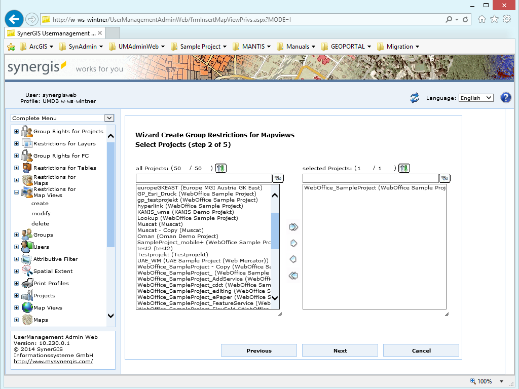 Create restrictions for map views - step 2 Create restrictions for map views - step 2