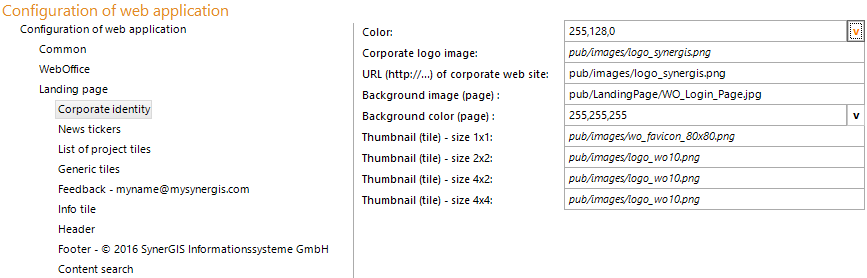 Configuartion - corporate identity Configuartion - corporate identity