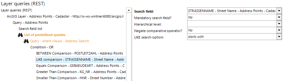 LIKE comparison configuration